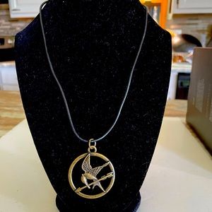 Lionsgate LGF The Hunger Games Necklace Mocking Jay Mockingjay Leather Cord 18”